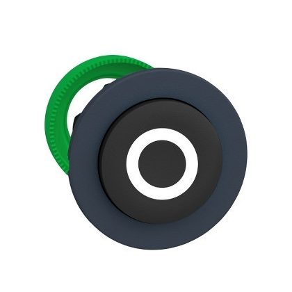 SCHNEIDER ZB5FL232 Harmony panelbe süllyesztett műanyag nyomógomb fej, Ø30, kiemelkedő, fekete, "O"