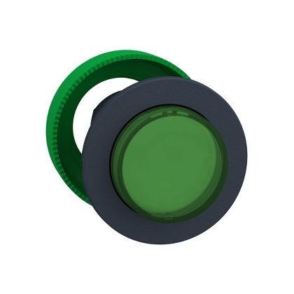   SCHNEIDER ZB5FW133 Harmony panelbe süllyesztett műanyag világító nyomógomb fej, Ø30, kiemelkedő, zöld