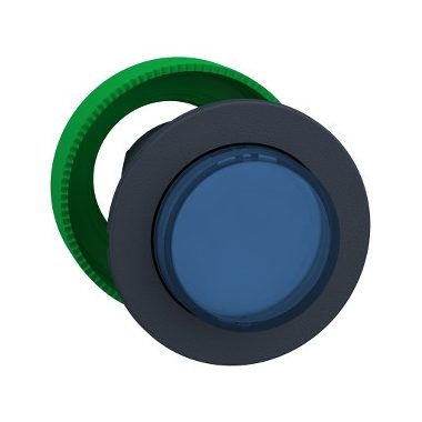 SCHNEIDER ZB5FW163 Harmony panelbe süllyesztett műanyag világító nyomógomb fej, Ø30, kiemelkedő, kék