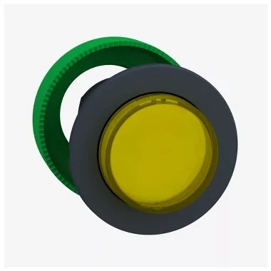 SCHNEIDER ZB5FW183 Harmony panelbe süllyesztett műanyag világító nyomógomb fej, Ø30, kiemelkedő, sárga