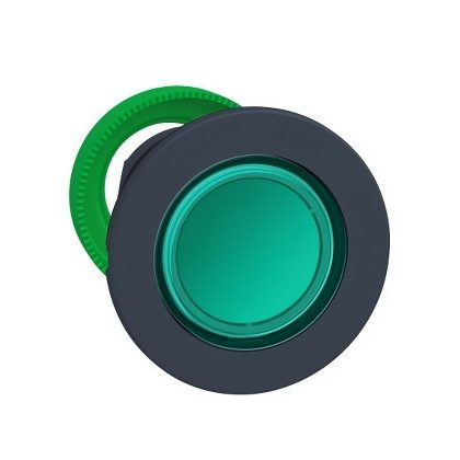   SCHNEIDER ZB5FW333 Harmony panelbe süllyesztett műanyag világító nyomógomb fej, Ø30, visszatérő, zöld