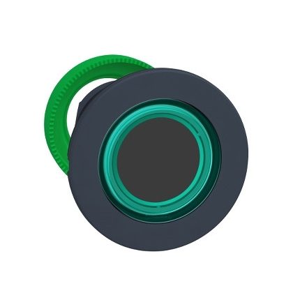   SCHNEIDER ZB5FW933 Harmony panelbe süllyesztett műanyag világító nyomógomb fej, Ø30, visszatérő, zöld, világító perem