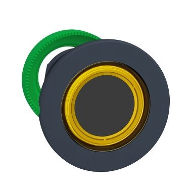 SCHNEIDER ZB5FW983 Harmony panelbe süllyesztett műanyag világító nyomógomb fej, Ø30, visszatérő, sárga, világító perem