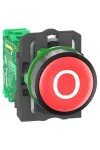 SCHNEIDER ZB5RTA432 ZB5R rádiófrekvenciás nyomógomb fej piros alapon fehér "O"