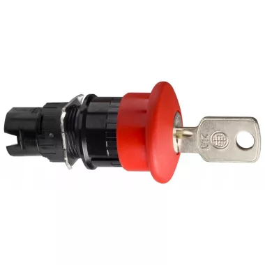 SCHNEIDER ZB6AS934 Kulcsos vészgombfej, piros