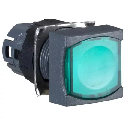 SCHNEIDER ZB6CW3 Világító nyomógombfej négyzetes, zöld