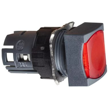 SCHNEIDER ZB6CW4 Világító nyomógombfej négyzetes, piros