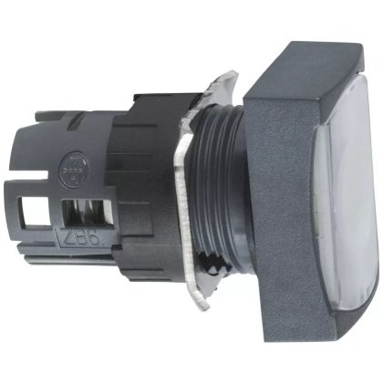 SCHNEIDER ZB6DF1 Világító nyomógombfej téglalap,fehér