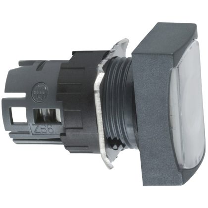 SCHNEIDER ZB6DW1 Világító nyomógombfej téglalap, fehér