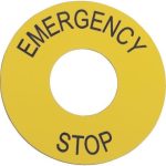   SCHNEIDER ZB6Y7330 Kerek felirati címke D45 "emergency stop"