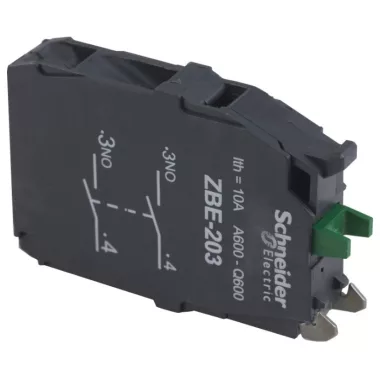 SCHNEIDER ZBE203 Érintkezőblokk, 2N/O