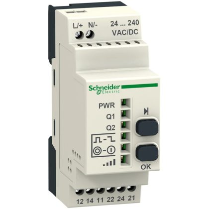   SCHNEIDER ZBRRA Vevőegység programozható, 2 relés kimenet, 24-240V AC/DC