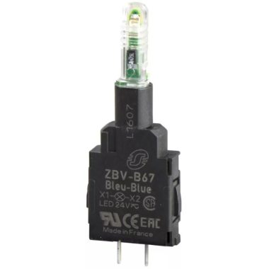 SCHNEIDER ZBVB37 LED-es jelzőlámpa érintkező blokk, zöld 24V