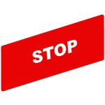 SCHNEIDER ZBY02304 Felirati címke "STOP"