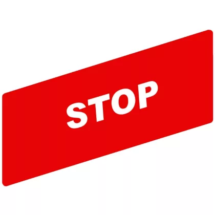SCHNEIDER ZBY02304 Felirati címke "STOP"