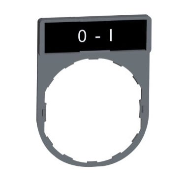 SCHNEIDER ZBY2178C0 Harmony címketartó 30x40 mm, Ø22 készülékekhez, 8x27 mm felirati címkével, O-I, szürke