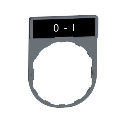 SCHNEIDER ZBY2178C0 Harmony címketartó 30x40 mm, Ø22 készülékekhez, 8x27 mm felirati címkével, O-I, szürke