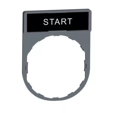 SCHNEIDER ZBY2303C0 Harmony címketartó 30x40 mm, Ø22 készülékekhez, 8x27 mm felirati címkével, STOP, szürke perem