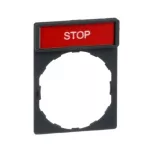 SCHNEIDER ZBY2304 Címketartó címkével "STOP"
