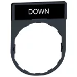 SCHNEIDER ZBY2308 Címketartó címkével "DOWN"