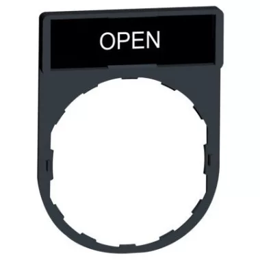SCHNEIDER ZBY2313 Címketartó + címke "OPEN" felírattal