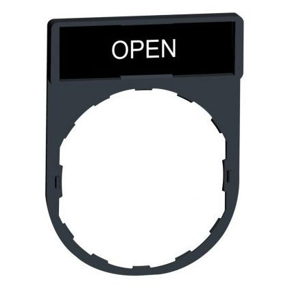   SCHNEIDER ZBY2313 Címketartó + címke "OPEN" felírattal