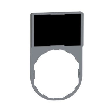 SCHNEIDER ZBY6101C0 Harmony címketartó 30x50 mm, Ø22 készülékekhez, 18x27 mm jelöletlen felirati címkével, fekete/piros, szürke perem