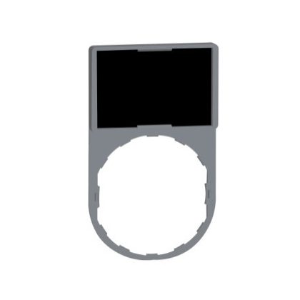   SCHNEIDER ZBY6101C0 Harmony címketartó 30x50 mm, Ø22 készülékekhez, 18x27 mm jelöletlen felirati címkével, fekete/piros, szürke perem