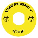   SCHNEIDER ZBY8330 Címke vészgombhoz "EMERGENCY STOP"