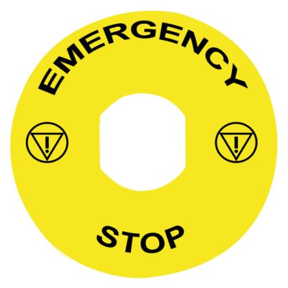   SCHNEIDER ZBY8330 Címke vészgombhoz "EMERGENCY STOP"