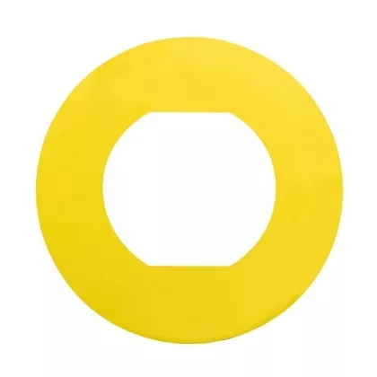   SCHNEIDER ZBY9101M Harmony sárga köralakú felirati tábla, Ø60, vészkapcsolóhoz, felirat nélkül, ZBZ16** védőgallérhoz