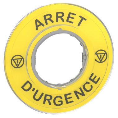 SCHNEIDER ZBY9120 3D felirati címke ARRET D URGENCE
