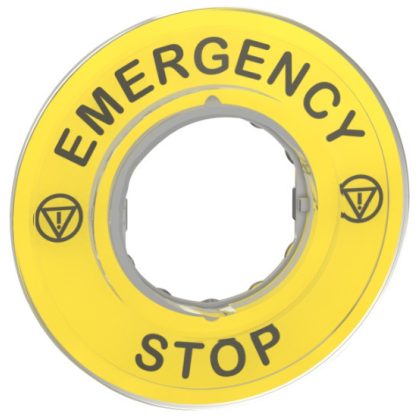 SCHNEIDER ZBY9320 3D felirati címke EMERGENCY STOP