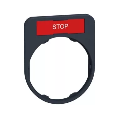 SCHNEIDER ZBYF2304 Harmony címketartó, 40x50 mm, Ø30 süllyesztett készülékhez, 8x27 címkéhez, STOP