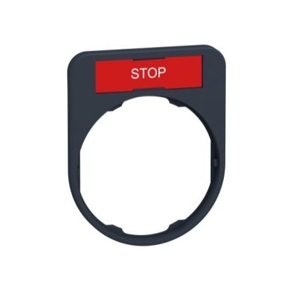 SCHNEIDER ZBYF2304 Harmony címketartó, 40x50 mm, Ø30 süllyesztett készülékhez, 8x27 címkéhez, STOP