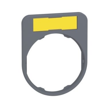 SCHNEIDER ZBYF4101C0 Harmony címketartó, 40x50 mm, Ø30 süllyesztett készülékhez, 8x27 címkéhez, fehér/sárga, szürke perem