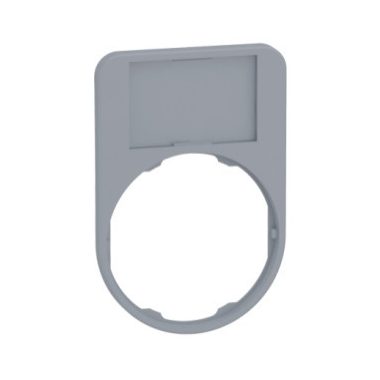 SCHNEIDER ZBYF6101C0 Harmony címketartó, 50x60 mm, Ø30 süllyesztett készülékhez, 18x27 címkéhez, felirat nélkül, fekete/piros, szürke perem