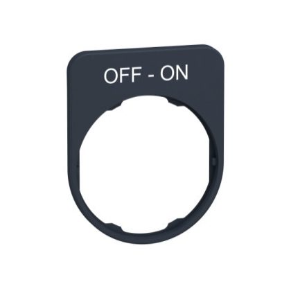 SCHNEIDER ZBYFP2367 Harmony felirati tábla, 40x50 mm, műanyag, Ø30 süllyesztett készülékhez, OFF-ON