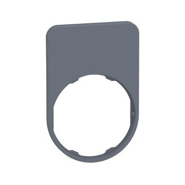 SCHNEIDER ZBYFP6101C0 Harmony felirati tábla, 40x60 mm, műanyag, Ø30 süllyesztett készülékhez, felirat nélkül, szürke perem