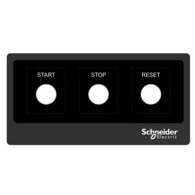 SCHNEIDER ZBYLECUST02 Harmony kezelőpanel maszk, 200x100mm, személyre szabott