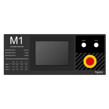 SCHNEIDER ZBYLECUST10 Harmony kezelőpanel maszk, 500x200mm, személyre szabott