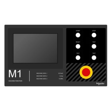 SCHNEIDER ZBYLECUST11 Harmony kezelőpanel maszk, 500x300mm, személyre szabott