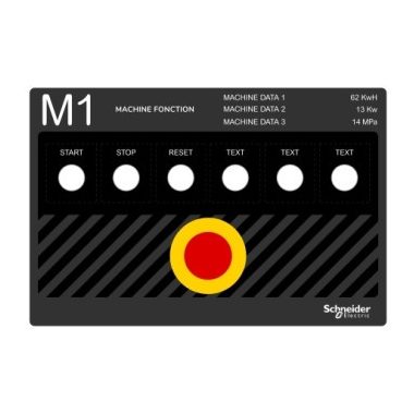 SCHNEIDER ZBYLEG302001 Harmony kezelőpanel maszk, 300x200mm, sablon