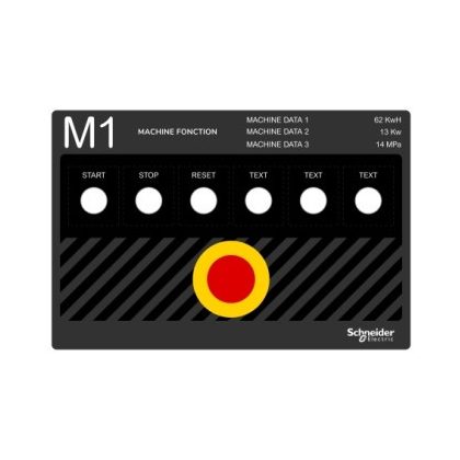 SCHNEIDER ZBYLEG302001 Harmony kezelőpanel maszk, 300x200mm, sablon