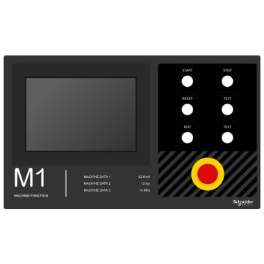 SCHNEIDER ZBYLEG503001 Harmony kezelőpanel maszk, 500x300mm, sablon