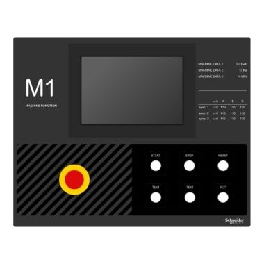 SCHNEIDER ZBYLEG504001 Harmony kezelőpanel maszk, 500x400mm, sablon