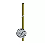 SCHNEIDER ZCKY55 Végálláskapcsoló kar XCKT-hez