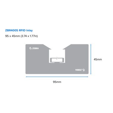 ZEBRA ZIPRT3016315 Zebra ZBR4005 Inlay RFID Label