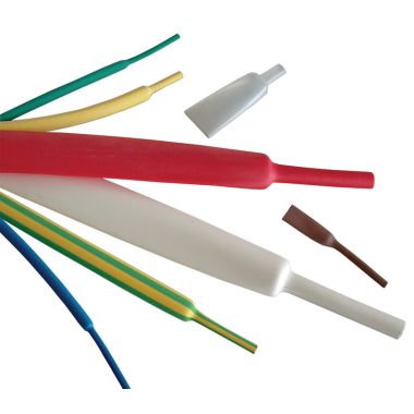 TRACON ZS024 Zsugorcső, vékonyfalú, 2:1 zsugorodás, fekete 2,4/1,2mm, POLIOLEFIN
