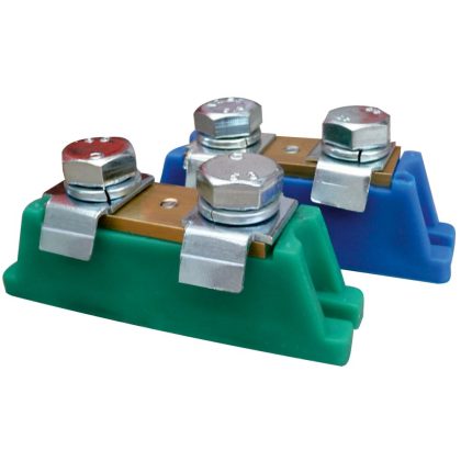 Fővezetéki sorkapocs, 2db M8 lefogató lappal, zöld